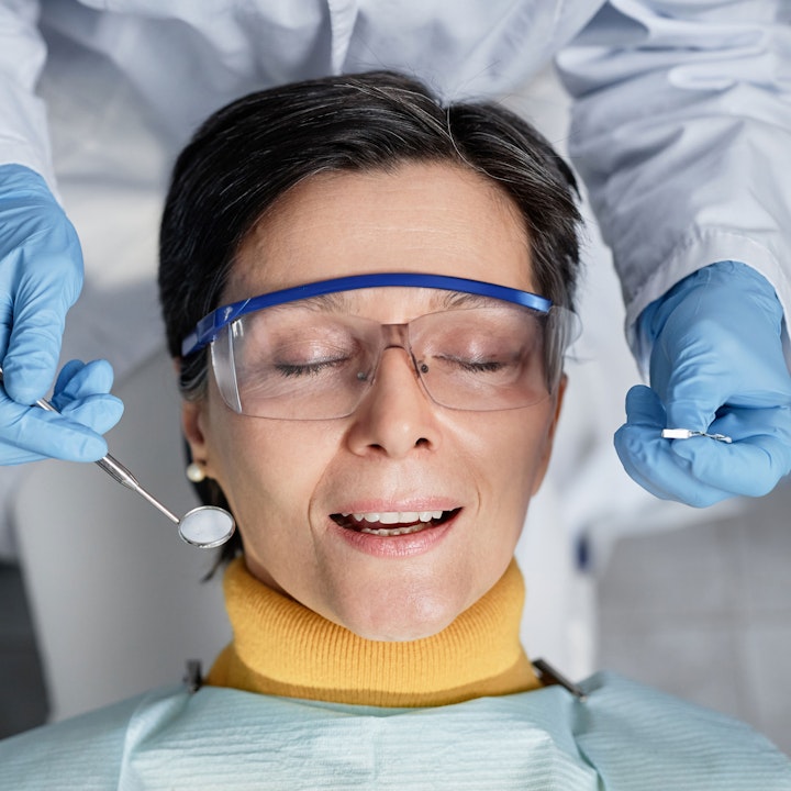 dental patient relaxed with sedation