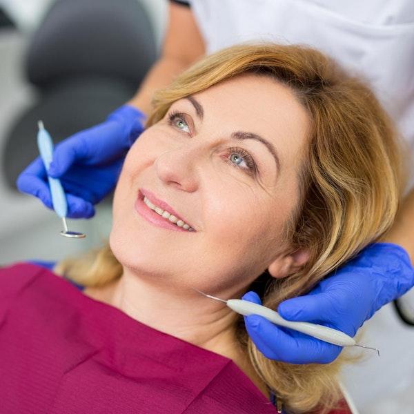 Dental patient smiling