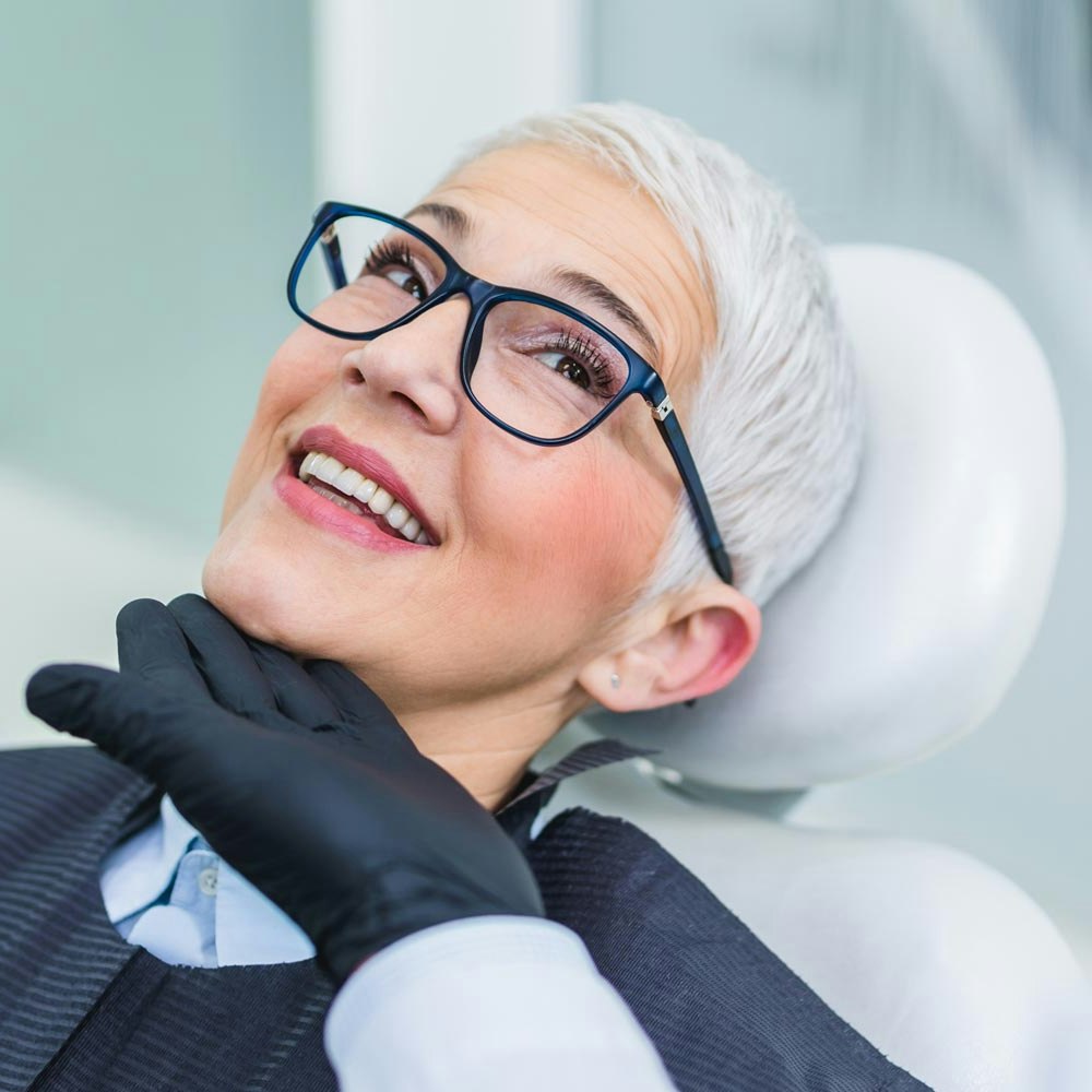 smiling dental patient