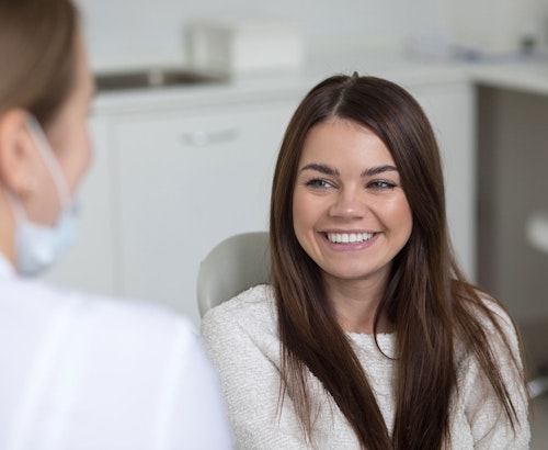 smiling female dental patient