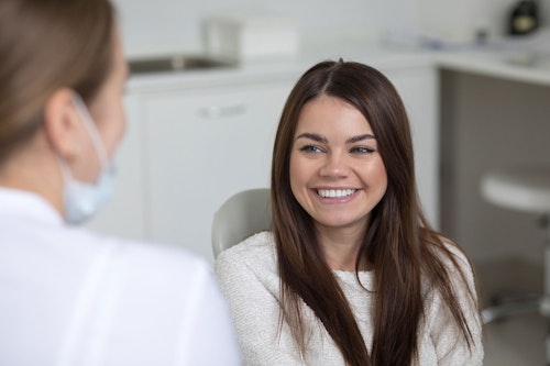 smiling female dental patient