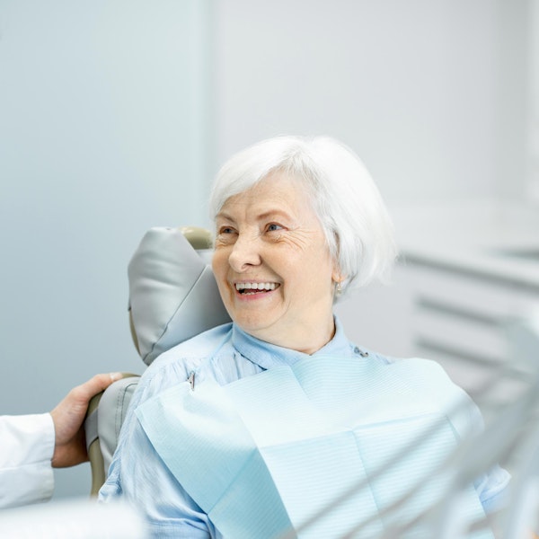Mature woman at the dentist office