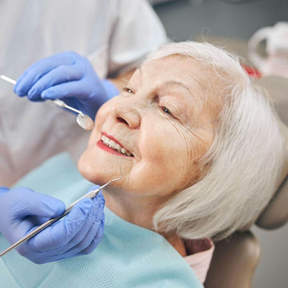 Dental patient in chair