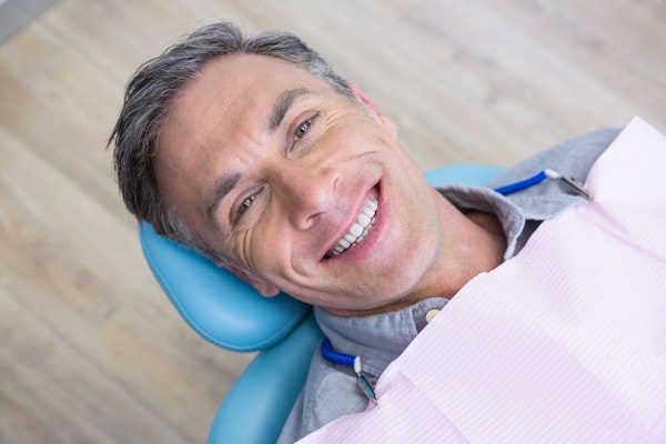 Smiling dental patient