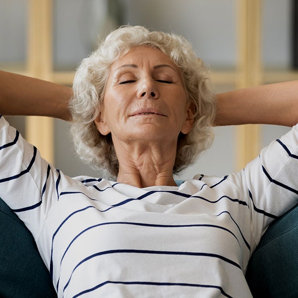 Mature woman resting