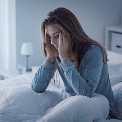 Woman having trouble sleeping