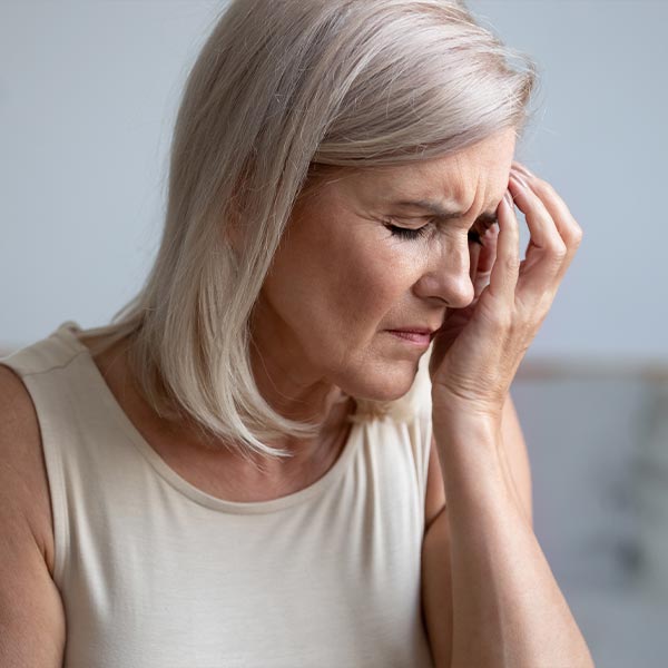 Sad mature woman