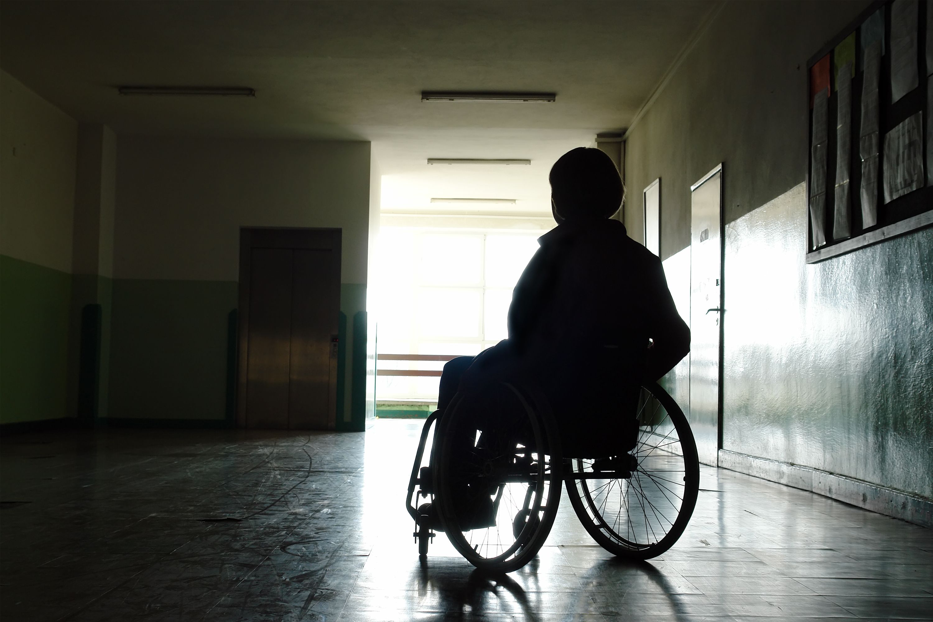Patient in wheelchair