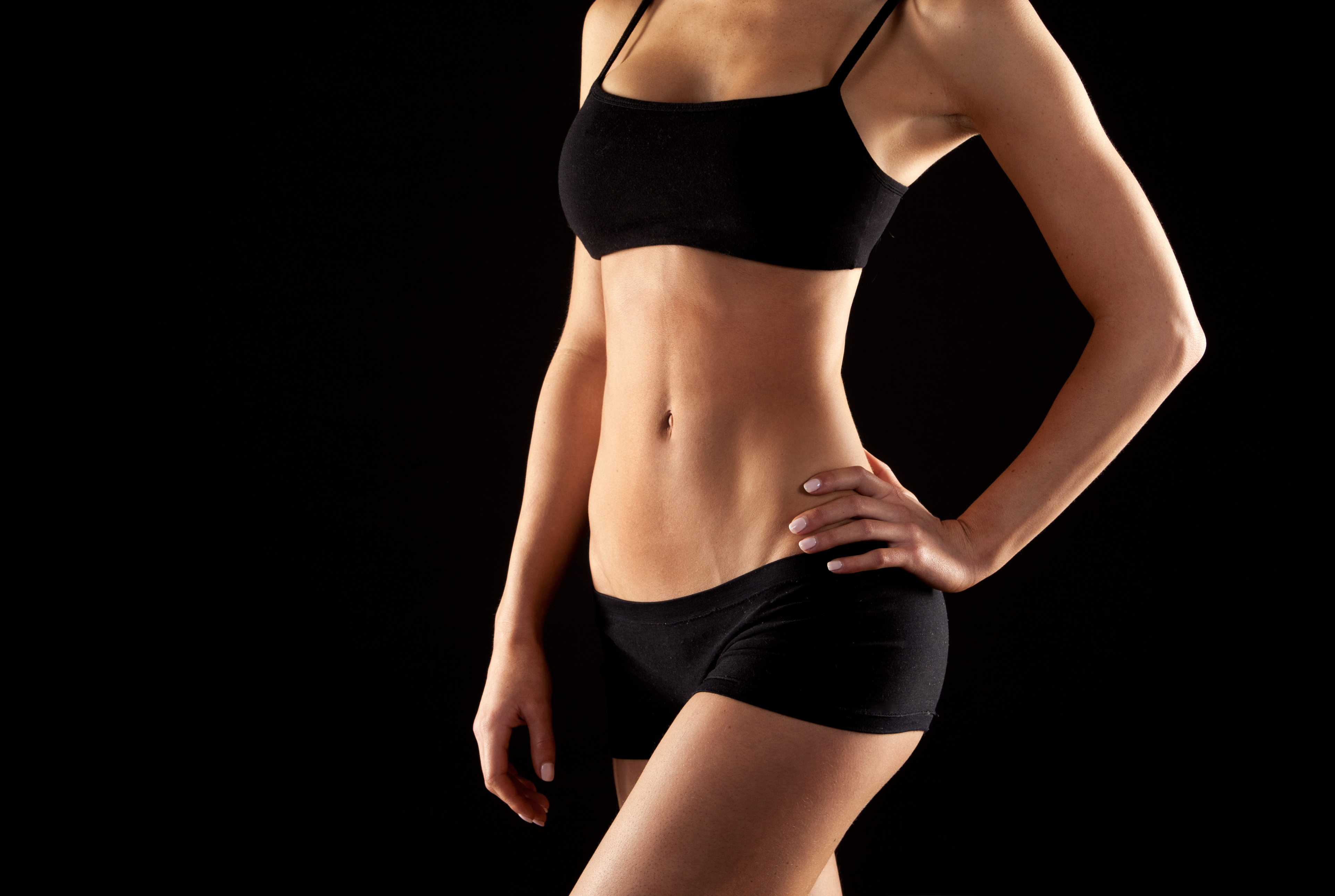 Toned figure after liposuction