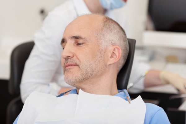 Man about to go under sedation