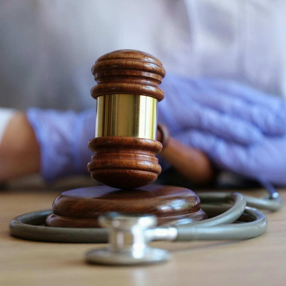stethoscope and gavel