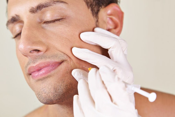 Injection into lines around mouth