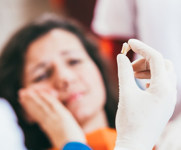 Happy patient after extraction