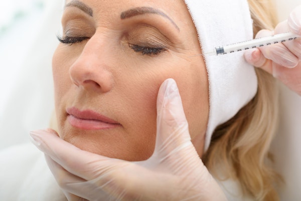 Patient receiving BOTOX injections