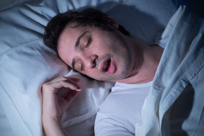 Man sleeping with mouth open