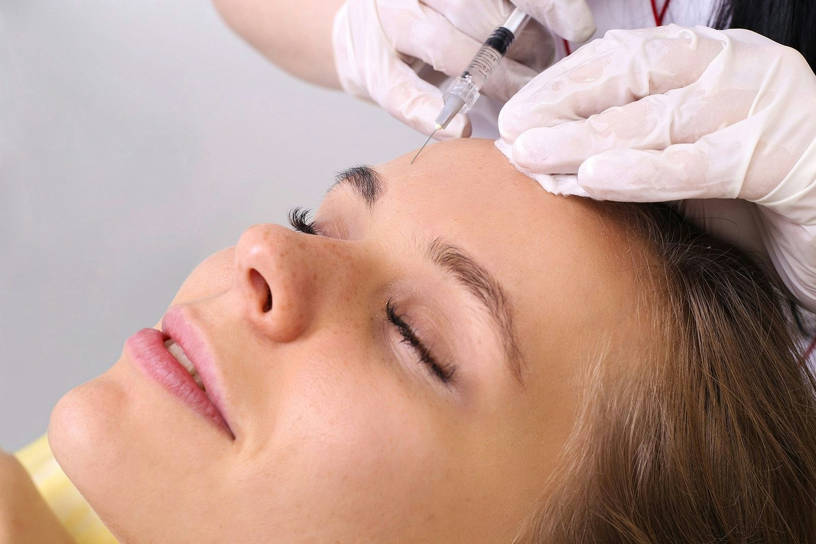 Woman receiving botox