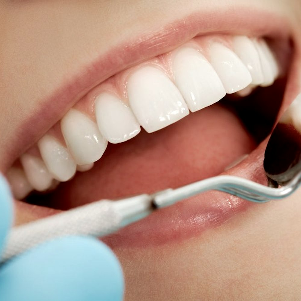 Examining a person's gums