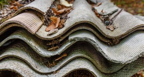 Damaged and worn roofing material