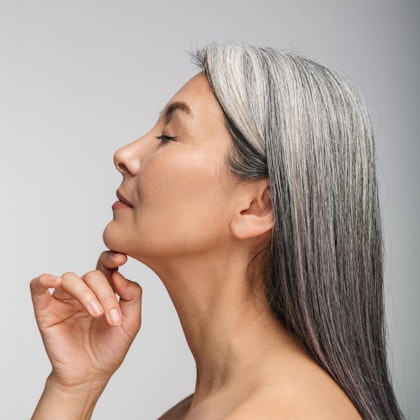 Side profile of neck lift