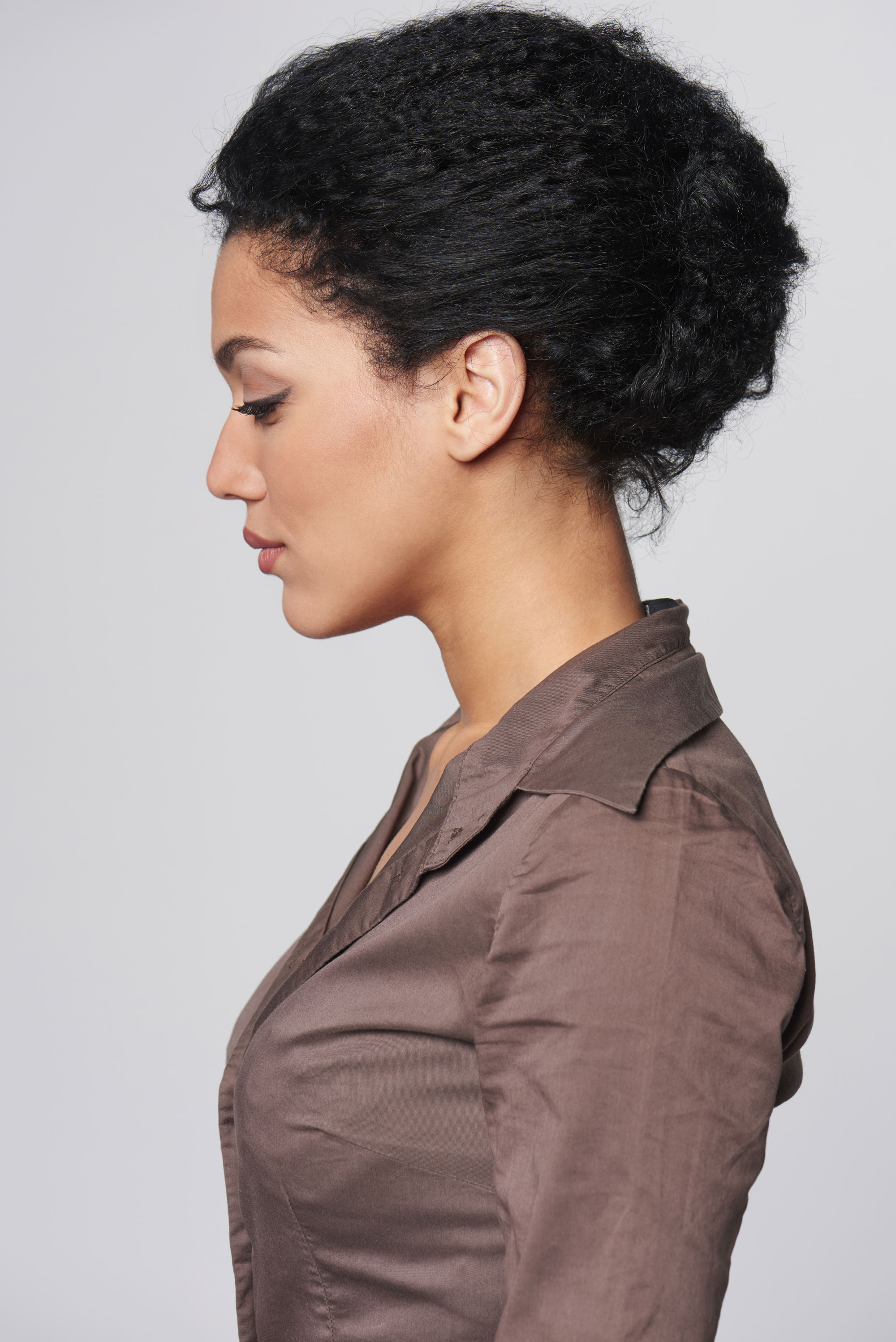 Woman's side profile