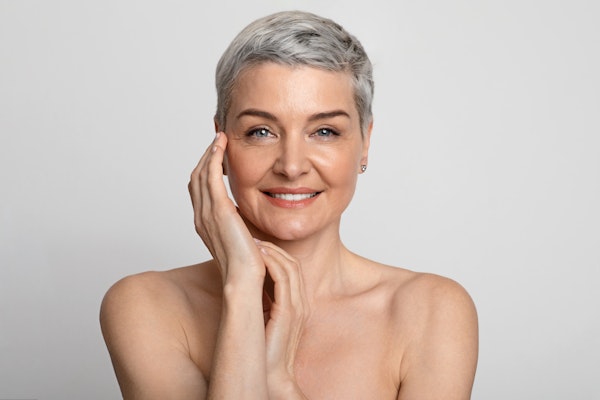 Woman posing with liposuction