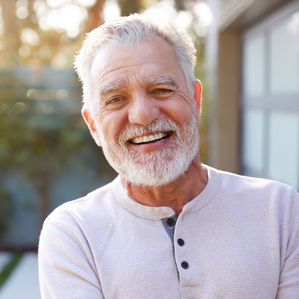 Mature man smiling