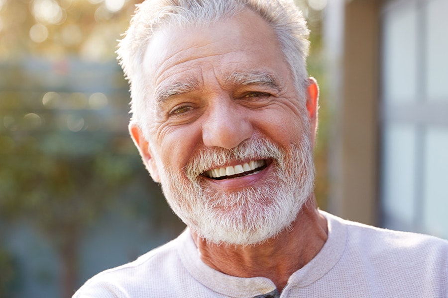 Mature man smiling
