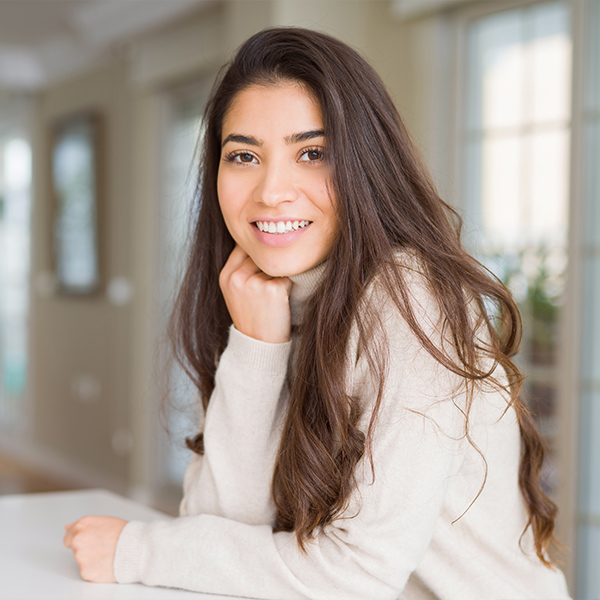 Woman smiling