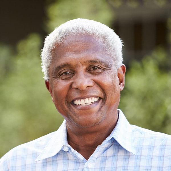 Older African American man smiling