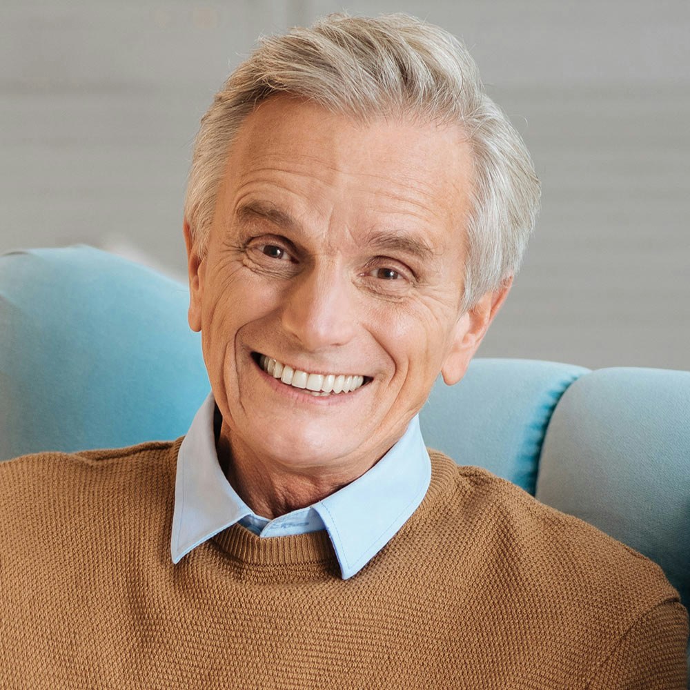 Man with dentures