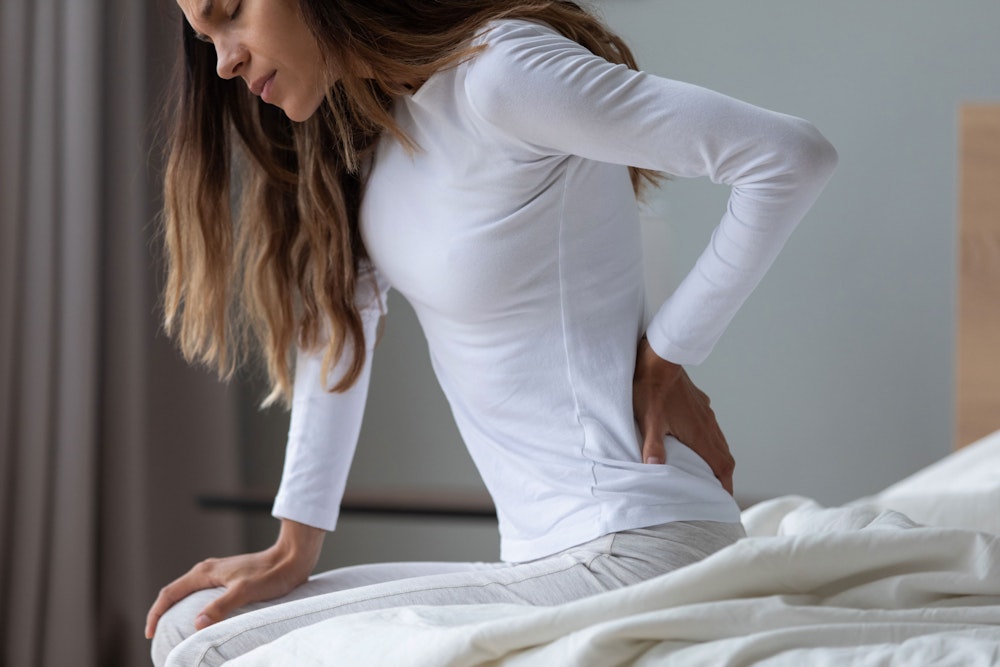 Woman with back pain