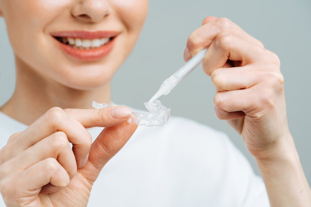 Woman with take-home kit