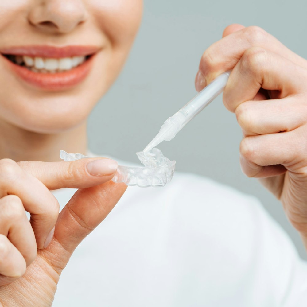 Woman with take-home kit