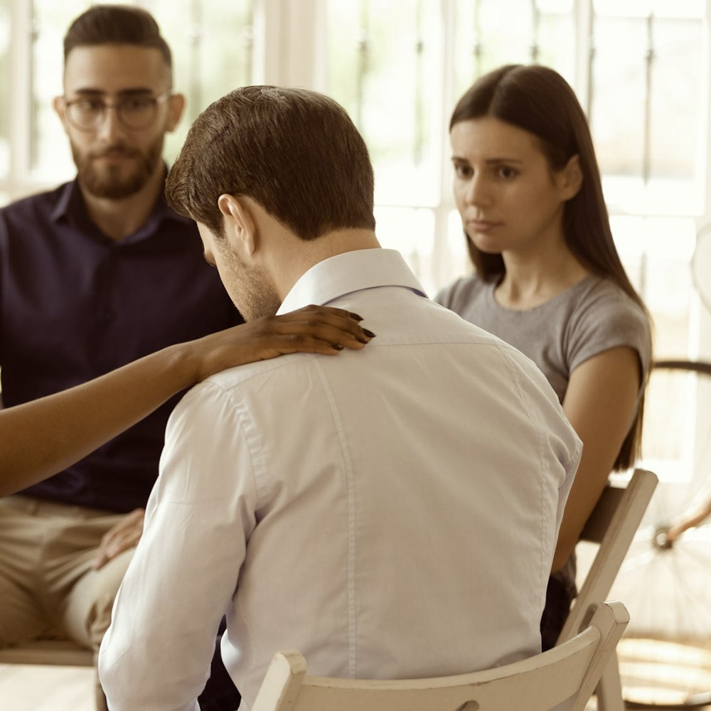 Man in counseling session