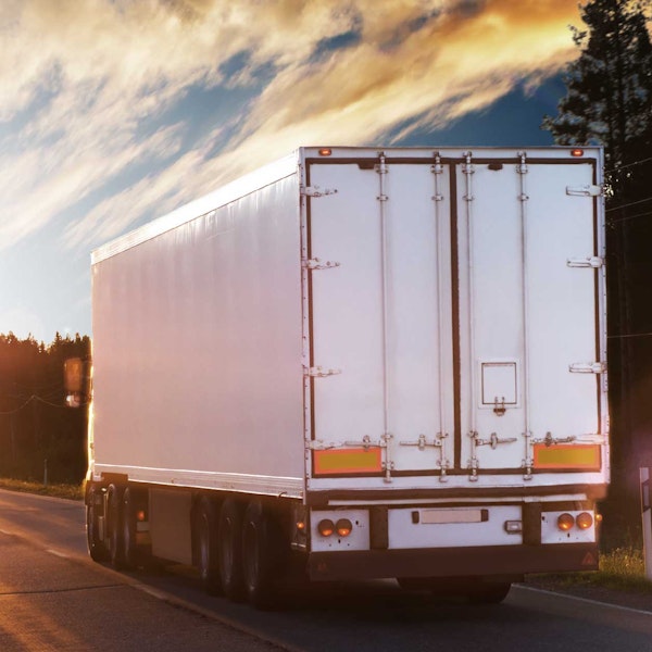 Truck driving on the highway