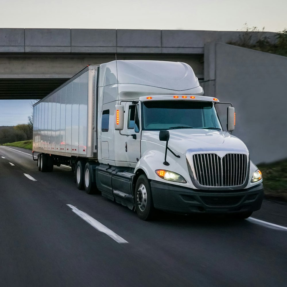 Truck on the freeway