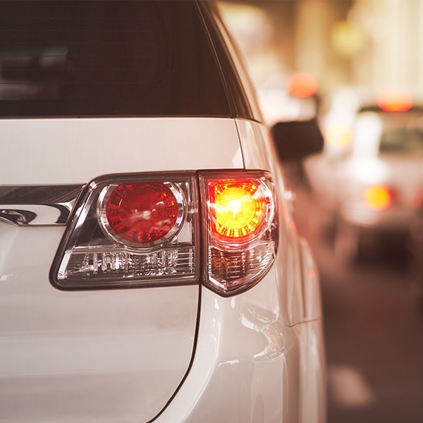 Close up of a car with a turn signal