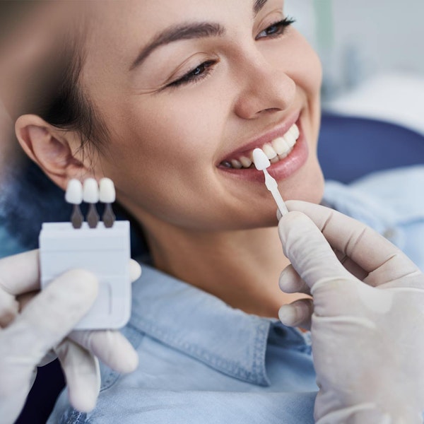 Woman receiving veneer