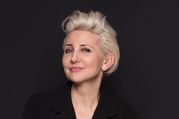 Mature woman's youthful face